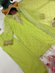 DESIGNER GEORGETTE SEQUENCE AND ZARI EMBROIDERY WORK TOP BOTTOM WITH DUPATTA PARTY WEAR WHOLESALE PRICE ETHNIC GARMENT (3)