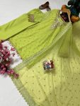 DESIGNER GEORGETTE SEQUENCE AND ZARI EMBROIDERY WORK TOP BOTTOM WITH DUPATTA PARTY WEAR WHOLESALE PRICE ETHNIC GARMENT (3)
