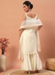 DESIGNER GEORGETTE SEQUENCE EMBROIDERED WORK TOP SHARARA WITH DUPATTA FESTIVE WEAR WHOLESALE PRICE ETHNIC GARMENT (4)