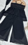 DESIGNER GEORGETTE SEQUENCE EMBROIDERY MOTI WORK TOP PALAZZO WITH DUPATTA PARTY WEAR WHOLESALE PRICE ETHNIC GARMENT (2)