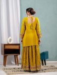 DESIGNER GEORGETTE SEQUENCE EMBROIDERY WORK TOP PALAZZO WITH DUPATTA PARTY WEAR WHOLESALE PRICE ETHNIC GARMENT (4)