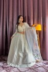 DESIGNER GEORGETTE SEQUENCE THREAD WORK LEHENGA CHOLI WITH DUPATTA PARTY WEAR WHOLESALE PRICE ETHNIC GARMENT (3)