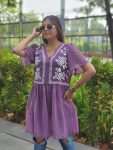 DESIGNER GEORGETTE THREAD EMBROIDERY WORK ONLY TOP PARTY WEAR WHOLESALE PRICE ETHNIC GARMENT (7)