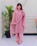 DESIGNER GEORGETTE THREAD SEQUENCE EMBROIDERY WORK TOP PALAZZO WITH DUPATTA PARTY WEAR WHOLESALE PRICE ETHNIC GARMENT (8)