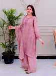 DESIGNER GEORGETTE THREAD SEQUENCE EMBROIDERY WORK TOP PALAZZO WITH DUPATTA PARTY WEAR WHOLESALE PRICE ETHNIC GARMENT (8)