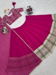 DESIGNER GEORGETTE THREAD WITH SEQUENCE WORK LEHENGA CHOLI WITH DUPATTA WEDDING WEAR WHOLESALE PRICE ETHNIC GARMENT (3)