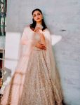 DESIGNER KASTURI SILK SEQUENCE DORI WORK LEHENGA CHOLI WITH DUPATTA CREAM
