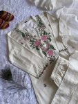DESIGNER KHADI COTTON EMBROIDERY WORK TOP BOTTOM WITH DUPATTA FESTIVE WEAR WHOLESALE PRICE ETHNIC GARMENT (4)