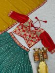 DESIGNER MONO SILK EMBROIDERY SEQUENCE WORK WITH THREAD WORK LEHENGA CHOLI WITH DUPATTA WEDDING WEAR WHOLESALE PRICE ETHNIC GARMENT (5)