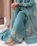 DESIGNER NATURAL CREEP EMBROIDERY SEQUENCE WORK TOP PALAZZO WITH DUPATTA FESTIVE WEAR WHOLESALE PRICE ETHNIC GARMENT (3)