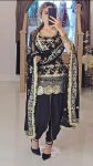 DESIGNER NATURAL CREEP SILK EMBROIDERY SEQUENCE WORK TOP DHOTI WITH DUPATTA FESRIVE WEAR WHOLESALE PRICE ETHNIC GARMENT (4)