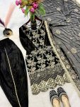 DESIGNER NATURAL CREEP SILK EMBROIDERY SEQUENCE WORK TOP DHOTI WITH DUPATTA FESRIVE WEAR WHOLESALE PRICE ETHNIC GARMENT (4)