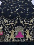DESIGNER NATURAL CREPE BEADS THREAD SEQUENCE WOTK YOP LEHENGA WITH DUPATTA PARTY WEAR WHOLESALE PRICE ETHNIC GARMENT (12)