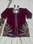 DESIGNER NATURAL CREPE SILK EMBROIDERY SEQUENCE BEADS HANDWORK TOP LEHENGA WITH DUPATTA PARTY WEAR WHOLESALE PRICE ETHNIC GARMENT (2)