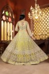 DESIGNER NET EMBROIDERY SEQUENCE DESIGN WORK LEHENGA CHOLI WITH DUPATTA WEDDING WEAR WHOLESALE PRICE ETHNIC GARMENT (3)