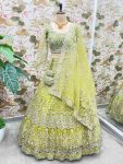 DESIGNER NET EMBROIDERY SEQUENCE DESIGN WORK LEHENGA CHOLI WITH DUPATTA WEDDING WEAR WHOLESALE PRICE ETHNIC GARMENT (3)
