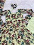 DESIGNER ORGANZA FLORAL PRINTED ANARKALI GOWN BOTTOM WITH DUPATTA PARTY WEAR WHOLESALE PRICE ETHNIC GARMENT (6)