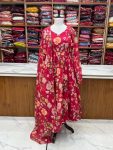 DESIGNER ORGANZA PRINTED EMBBROIDERY SEQUENCE WORK GOWN BOTTOM WIH DUPATTA FESRIVE WEAR WHOLESALE PRICE ETHNIC GARMENT (7)