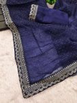 DESIGNER ORGANZA SILK THREAD AND SEQUENCE WORK WITH DIAMOND WORK SAREE WITH UNSTITCHED BLOUSE PARTY WEAR WHOLESALE PRICE ETHNIC GARMENT (3)
