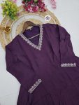 DESIGNER PV CHANDERI EMBROIDERY WORK TOP BOTTOM WITH DUPATTA FESTIVE WEAR WHOLESALE PRICE ETHNIC GARMENT (3)
