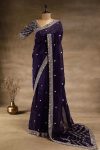 DESIGNER RANGOLI SILK THREAD AND SEQUENCE WORK SAREE WITH UNSTITCHED BLOUSE PARTY WEAR WHOLESALE PRICE ETHNIC GARMENT (6)