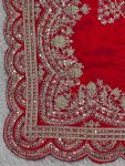 DESIGNER RANGOLI SILK THREAD EMBROIDERY CODING SEQUENCE WORK SAREE WITH UNSTITCHED BLOUSE PARTY WEAR WHOLESALE PRICE ETHNIC GARMENT (4)