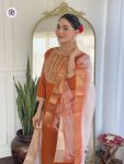 DESIGNER RAYON EMBROIDERY WORK TOP BOTTOM WITH DUPATTA PARTY WEAR WHOLESALE PRICE ETHNIC GARMENT (17)