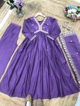 DESIGNER ROMAN SILK EMBROIDERY SEQUENCE ALIA CUT TOP BOTTOM WITH DUPATTA PARTY WEAR WHOLESALE PRICE ETHNIC GARMENT (3)