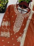 DESIGNER SHIMMER SILK EMBROIDERY SEQUENCE WORK TOP SHARARA WITH DUPATTA PARTY WEAR WHOLESALE PRICE ETHNIC GARMENT (5)