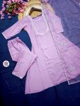 DESIGNER SILK BLEND EMBROIDERY WORK TOP BOTTOM WITH DUPATTA PARTY WEAR WHOLESALE PRICE ETHNIC GARMENT (6)