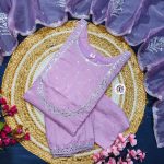DESIGNER SILK BLEND EMBROIDERY WORK TOP BOTTOM WITH DUPATTA PARTY WEAR WHOLESALE PRICE ETHNIC GARMENT (6)