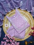 DESIGNER SILK BLEND EMBROIDERY WORK TOP BOTTOM WITH DUPATTA PARTY WEAR WHOLESALE PRICE ETHNIC GARMENT (6)