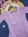 DESIGNER SILK BLEND EMBROIDERY WORK TOP BOTTOM WITH DUPATTA PARTY WEAR WHOLESALE PRICE ETHNIC GARMENT (6)