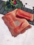 DESIGNER SOFT CHIFFON STONE WORK SAREE WITH UNSTITCHED BLOUSE PARTY WEAR WHOLESALE PRICE ETHNIC GARMENT (6)