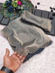 DESIGNER SOFT CHIFFON STONE WORK SAREE WITH UNSTITCHED BLOUSE PARTY WEAR WHOLESALE PRICE ETHNIC GARMENT (3)