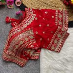 DESIGNER SOFT ITALIAN SILK CODING EMBROIDERY THREAD & SEQUENCE WORK STITCHED BLOUSE PARTY WEAR WHOLESALE PRICE ETHNIC GARMENT (2)