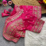 DESIGNER SOFT ITALIAN SILK CODING EMBROIDERY THREAD & SEQUENCE WORK STITCHED BLOUSE PARTY WEAR WHOLESALE PRICE ETHNIC GARMENT (12)