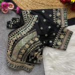 DESIGNER SOFT ITALIAN SILK CODING EMBROIDERY THREAD & SEQUENCE WORK STITCHED BLOUSE PARTY WEAR WHOLESALE PRICE ETHNIC GARMENT (15)