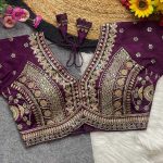 DESIGNER SOFT ITALIAN SILK CODING EMBROIDERY THREAD & SEQUENCE WORK STITCHED BLOUSE PARTY WEAR WHOLESALE PRICE ETHNIC GARMENT (16)