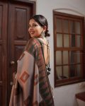 DESIGNER SOFT LICHI SILK JACQUARD WORK SAREE WITH UNSTITCHED BLOUSE PARTY WEAR WHOLESALE PRICE ETHNIC GARMENT (2)