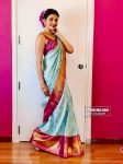 DESIGNER SOFT LICHI SILK JACQUARD WORK SAREE WITH UNSTITCHED BLOUSE WEDDING WEAR WHOLESALE PRICE ETHNIC GARMENT (2)