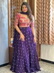 DESIGNER SPACE SILK SEQUENCE EMBROIDERY WORK LEHENGA CHOLI WITH DUPATTA PARTY WEAR WHOLESALE PRICE ETHNIC GARMENT (3)