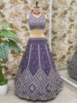 DESIGNER STAR GEORGETTE EMBROIDERY SEQUENCE DESIGN WORK LEHENGA CHOLI WITH DUPATTA PARTY WEAR WHOLESALE PRICE ETHNIC GARMENT (4)