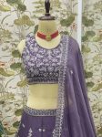 DESIGNER STAR GEORGETTE EMBROIDERY SEQUENCE DESIGN WORK LEHENGA CHOLI WITH DUPATTA PARTY WEAR WHOLESALE PRICE ETHNIC GARMENT (4)