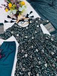 DESIGNER STAR GEORGETTE SEQUENCE AND MULTI THREAD EMBROIDERY WORK GOWN BOTTOM WITH DUPATTA FESTIVE WEAR WHOLESALE PRICE ETHNIC GARMENT (3)