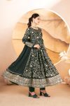 DESIGNER STAR GEORGETTE SEQUENCE AND MULTI THREAD EMBROIDERY WORK GOWN BOTTOM WITH DUPATTA FESTIVE WEAR WHOLESALE PRICE ETHNIC GARMENT (3)