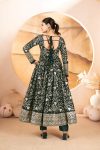 DESIGNER STAR GEORGETTE SEQUENCE AND MULTI THREAD EMBROIDERY WORK GOWN BOTTOM WITH DUPATTA FESTIVE WEAR WHOLESALE PRICE ETHNIC GARMENT (3)