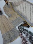 DESIGNER TABBY ORGANZA EMBROIDERY SEQUENCE WORK WITH HAND WORK TOP PALAZZO WITH DUPATTA FESTIVE WEAR WHOLESALE PRICE ETHNIC GARMENT (2)