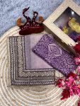DESIGNER TWILL NET EMBROIDERY SEQUENCE CODING LACE WORK SAREE WITH UNSTITCHED BLOUSE PARTY WEAR WHOLESALE PRICE ETHNIC GARMENT (5)