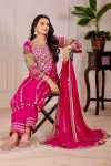 DESIGNER VICHITRA SILK EMBROIDERY SEQUENCE WORK TOP PALAZZO WITH DUPATTA PARROT FESTIVE WEAR WHOLESALE PRICE ETHNIC GARMENT (2)